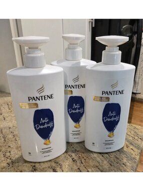 Lot of 3 Pantene Anti Dandruff Shampoo 23oz Pump Bottles New